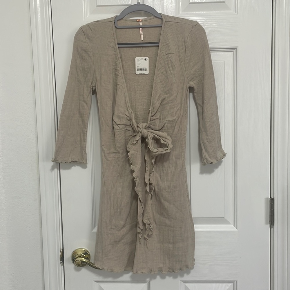 Tie-Front Mini Dress (Free People)